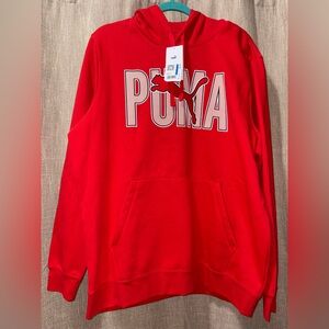 PUMA Men's Bold Red Pullover Hoodie